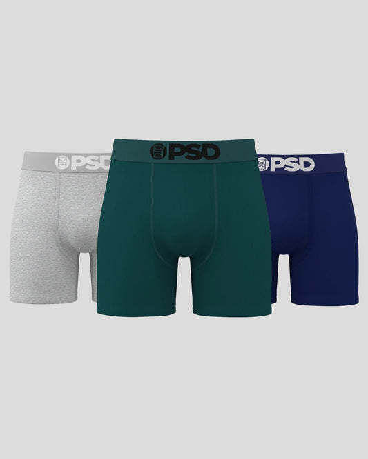 PSD Solids 3 Pack - Faded - Mid Length - Cotton