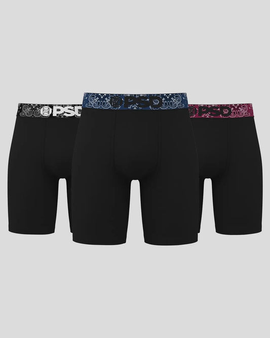 PSD Solids 3 Pack - Dark Paisley - Standard Length - Cotton
