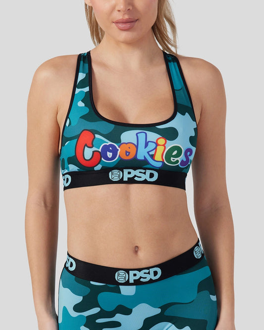 PSD Cookies - Blue Camo - Sports Bra