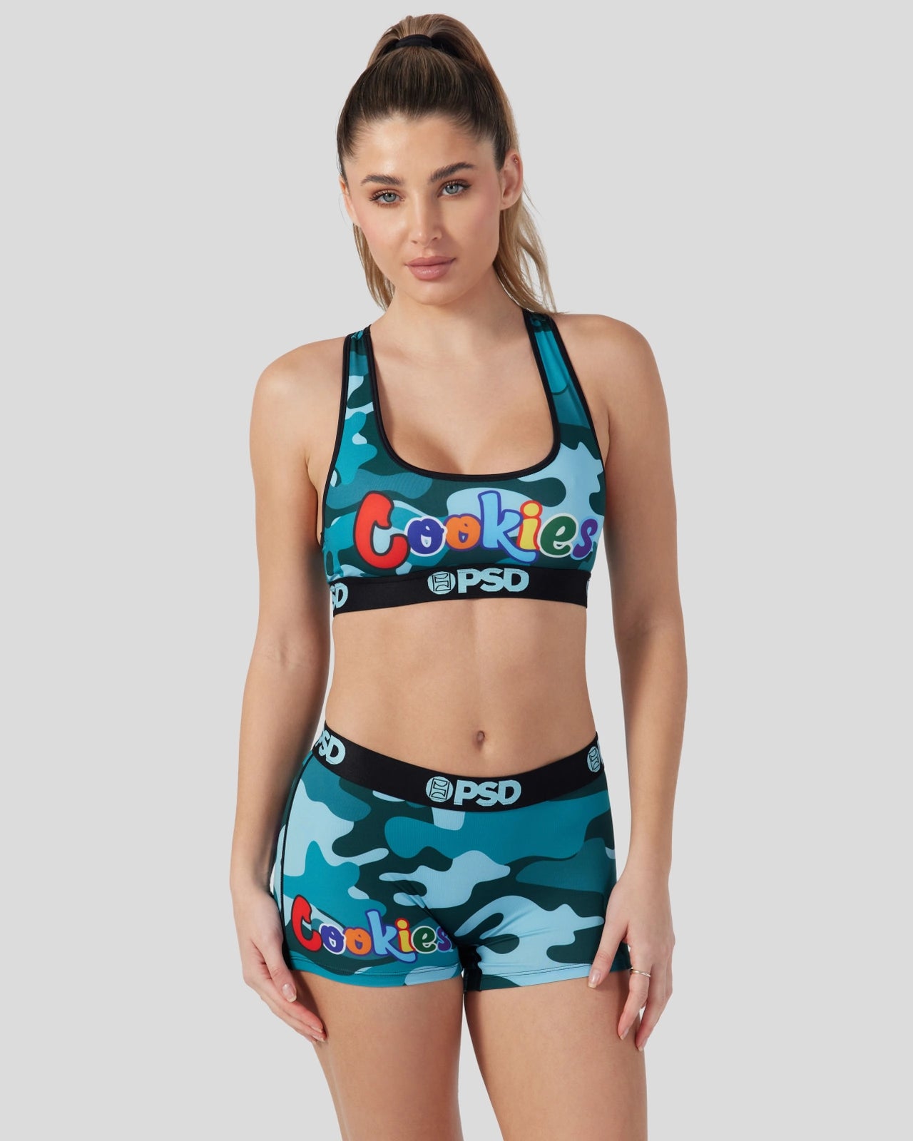 PSD Cookies - Blue Camo - Sports Bra