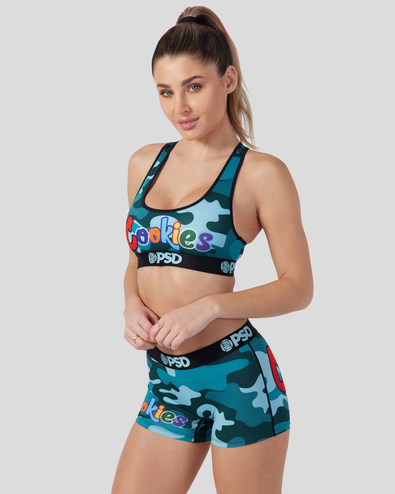 PSD Cookies - Blue Camo - Sports Bra