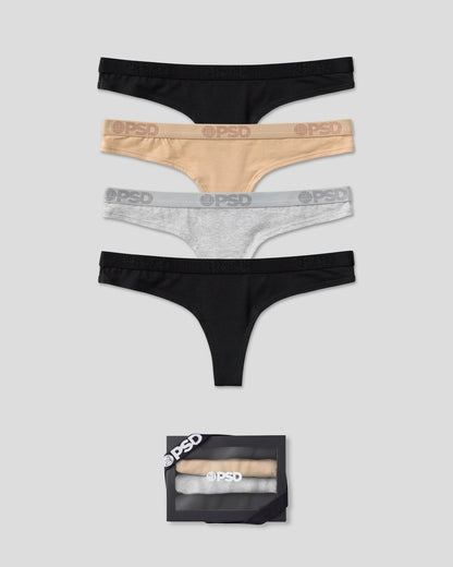 PSD Modal 4 Pack - Neutral - Thong - Modal