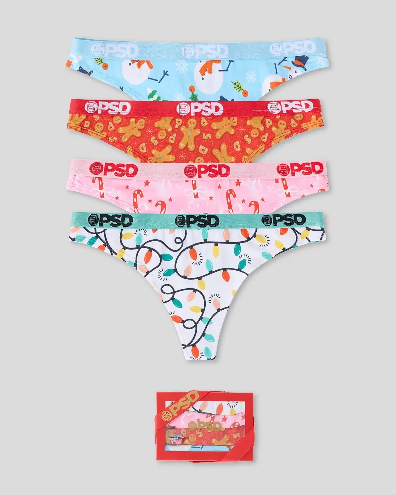 PSD Modal 4 Pack - Festive - Thong - Modal