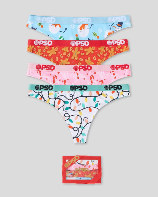 PSD Modal 4 Pack - Festive - Thong - Modal