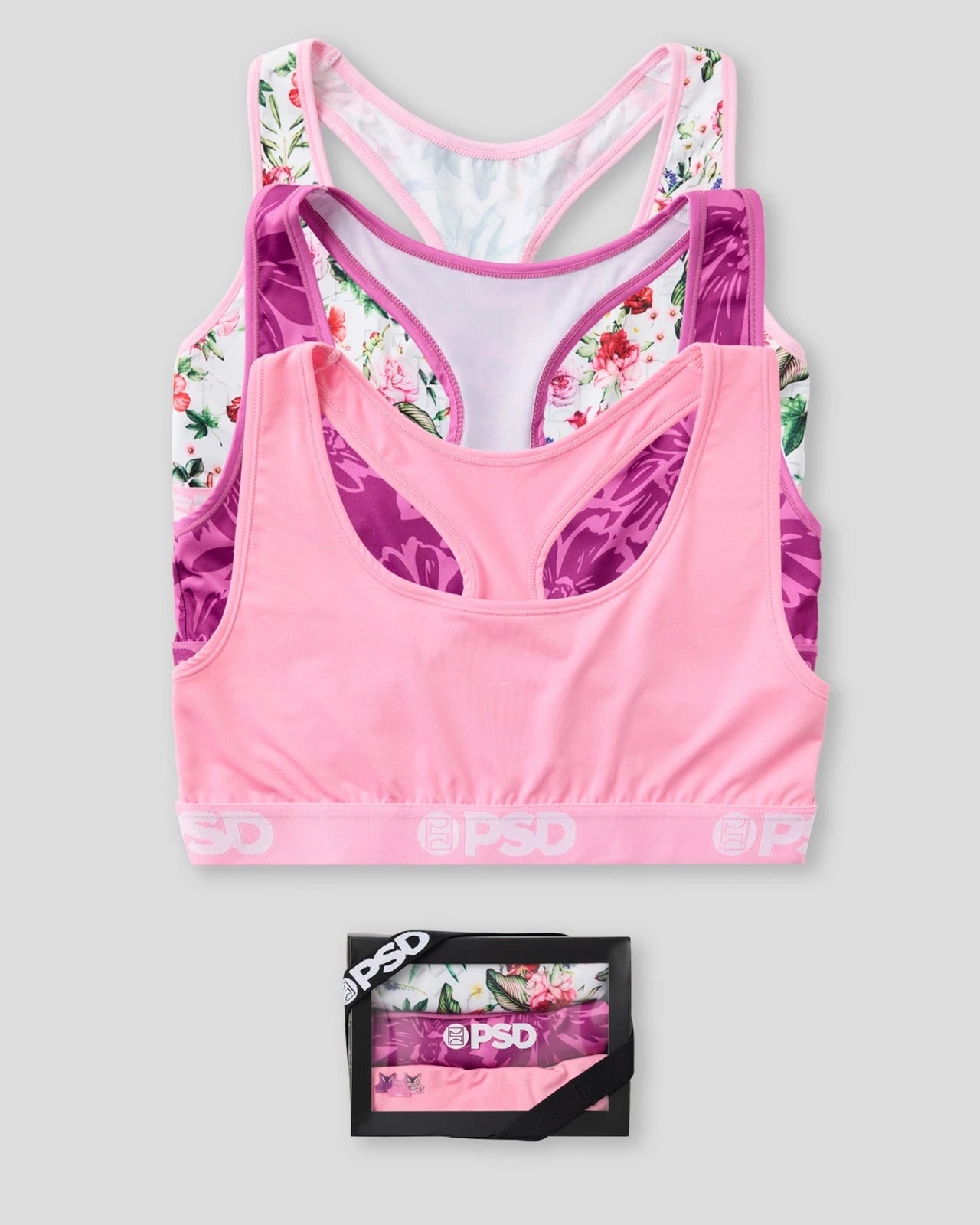 PSD 3 Pack - Floral Bliss - Sports Bra