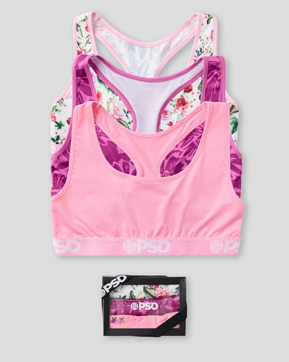 PSD 3 Pack - Floral Bliss - Sports Bra