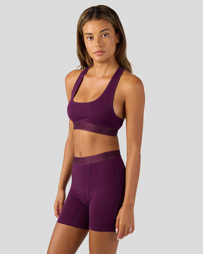 PSD Modal Solids - Plum - Womens Boxer Brief - Modal