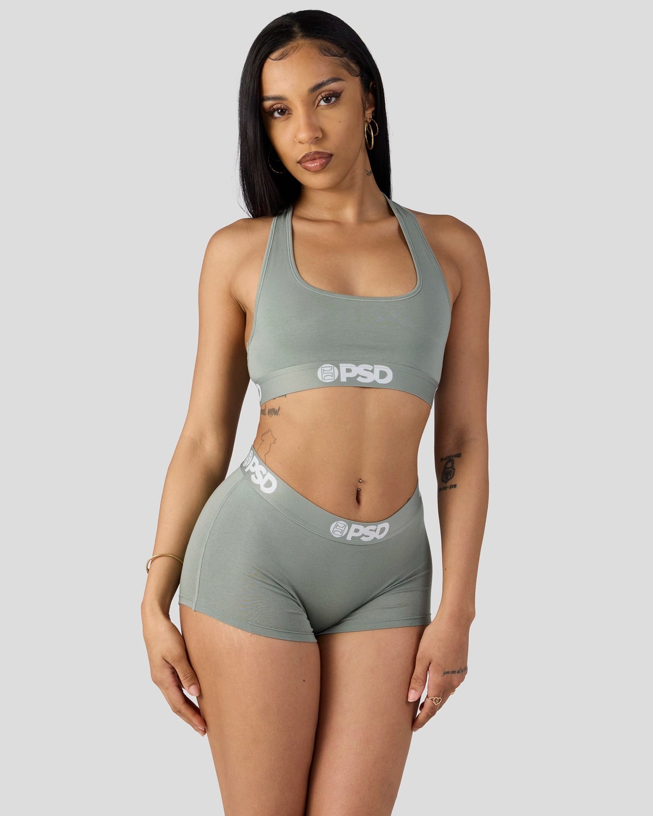 PSD Modal Solids - Sage - Boy Short - Modal