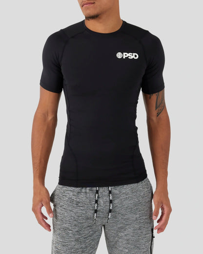 PSD Compression Tee Short Sleeve - Black - Compression Tee