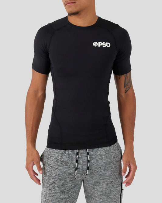 PSD Compression Tee Short Sleeve - Black - Compression Tee