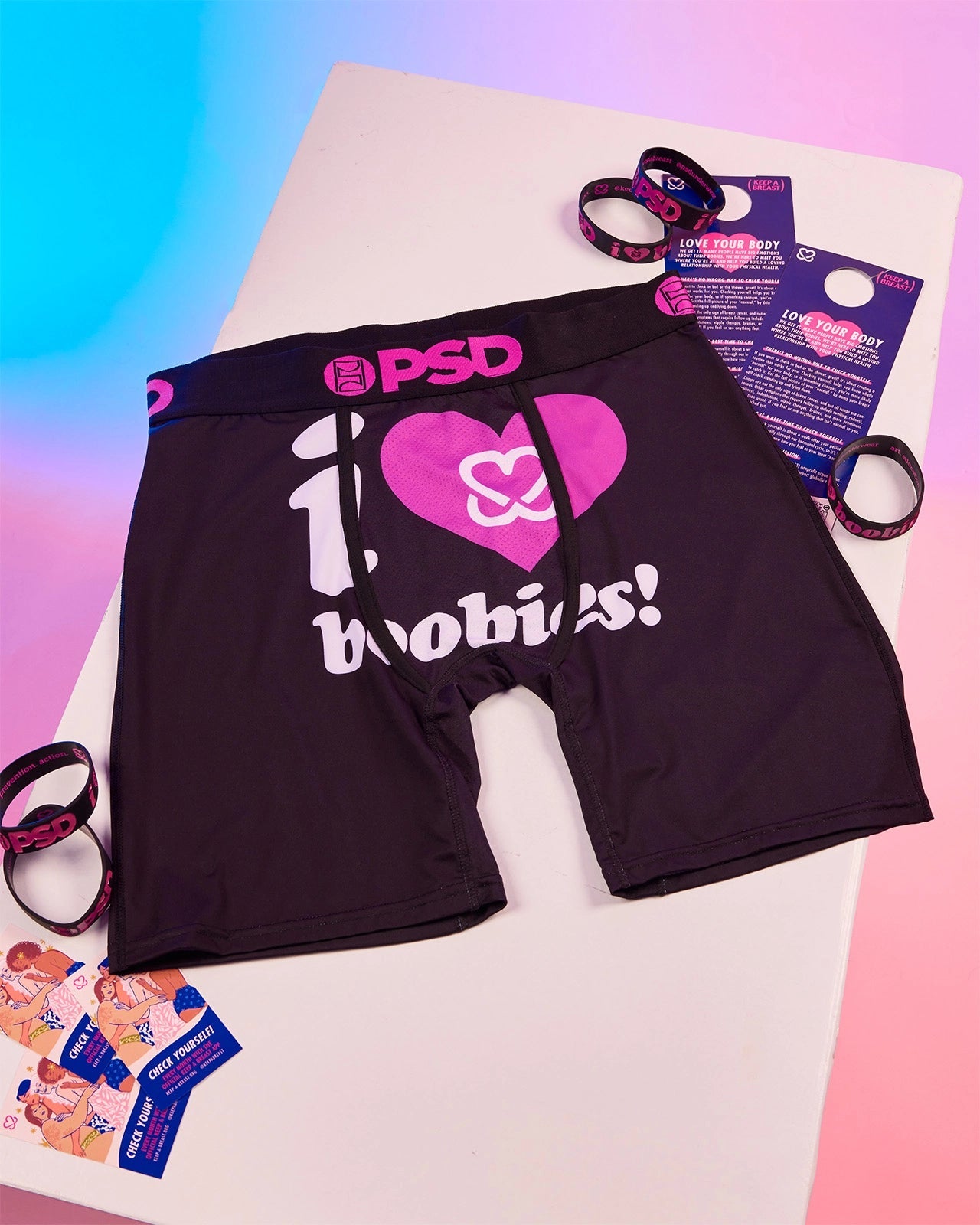 PSD Keep a Breast - I Heart Boobies - Standard Length