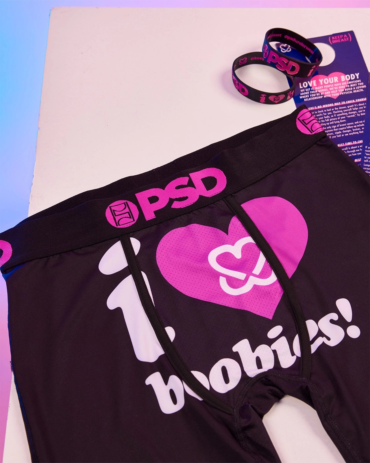 PSD Keep a Breast - I Heart Boobies - Standard Length