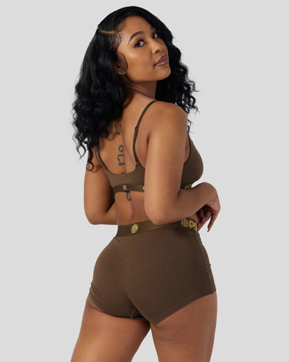 PSD Modal Solids - Cocoa - Scoop Bralette - Modal