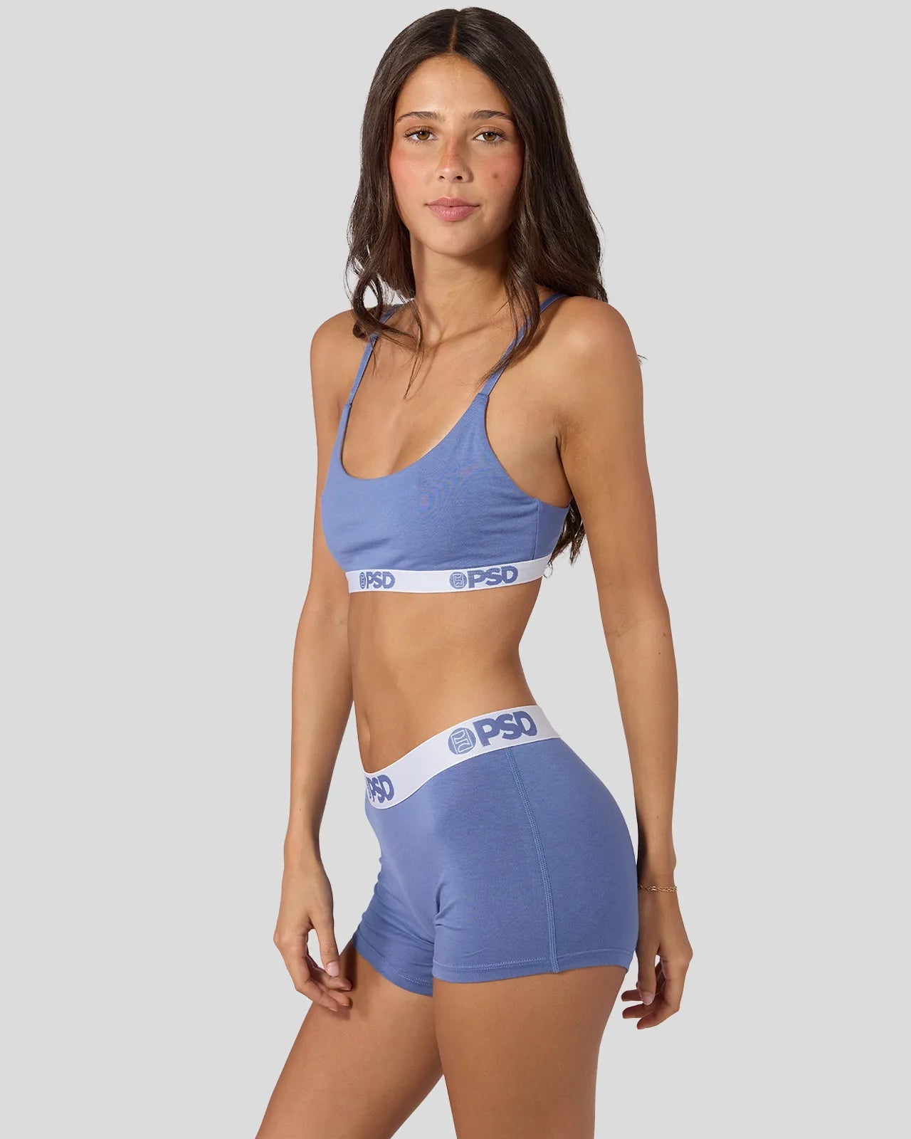 PSD Modal Solids - Blue Denim - Scoop Bralette - Modal