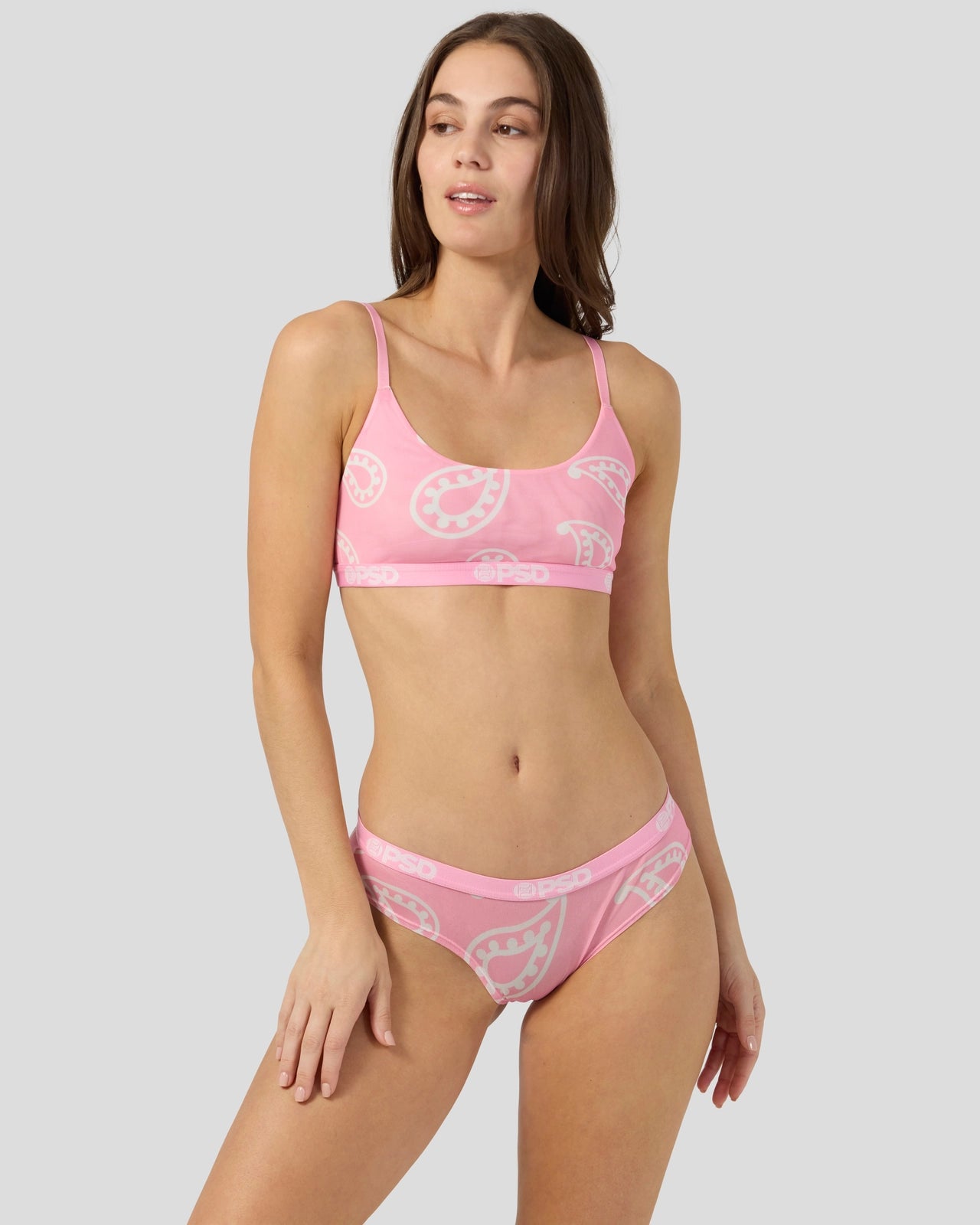 PSD Mesh - Pink Bandana - Scoop Bralette - Mesh