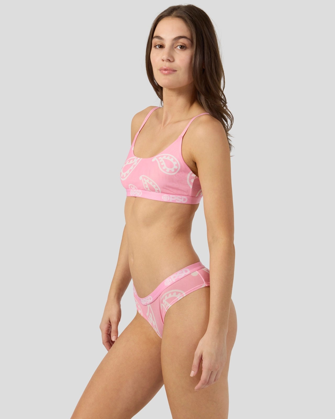 PSD Mesh - Pink Bandana - Scoop Bralette - Mesh