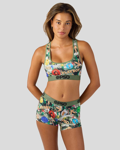 PSD Playboy - Festive Tree - Sports Bra