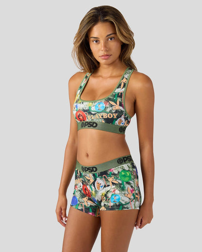 PSD Playboy - Festive Tree - Sports Bra
