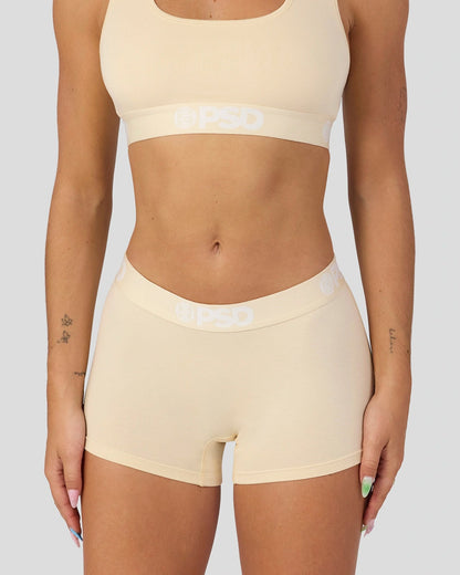 PSD Modal Solids - Creme - Boy Short - Modal