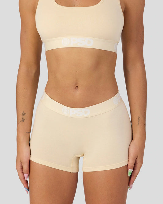 PSD Modal Solids - Creme - Boy Short - Modal