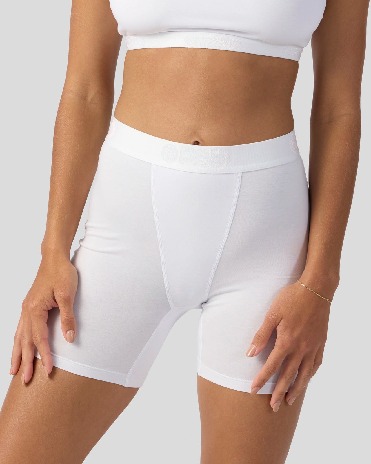 PSD Modal Solids - White - Womens Boxer Brief - Modal