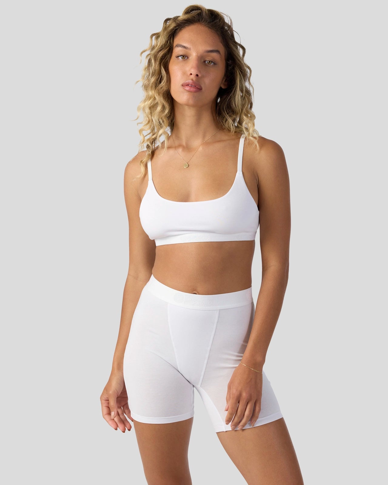 PSD Modal Solids - White - Womens Boxer Brief - Modal