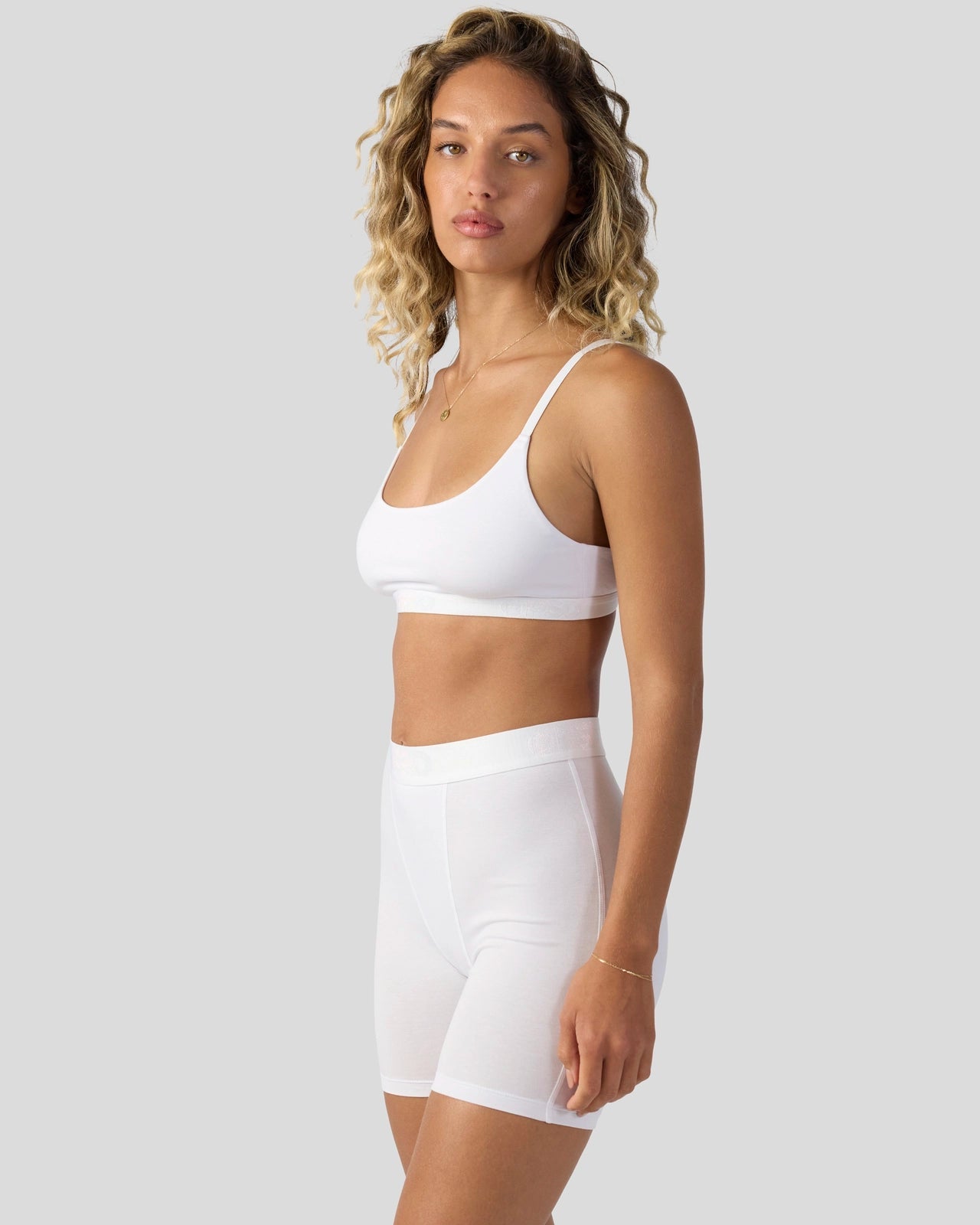 PSD Modal Solids - White - Womens Boxer Brief - Modal