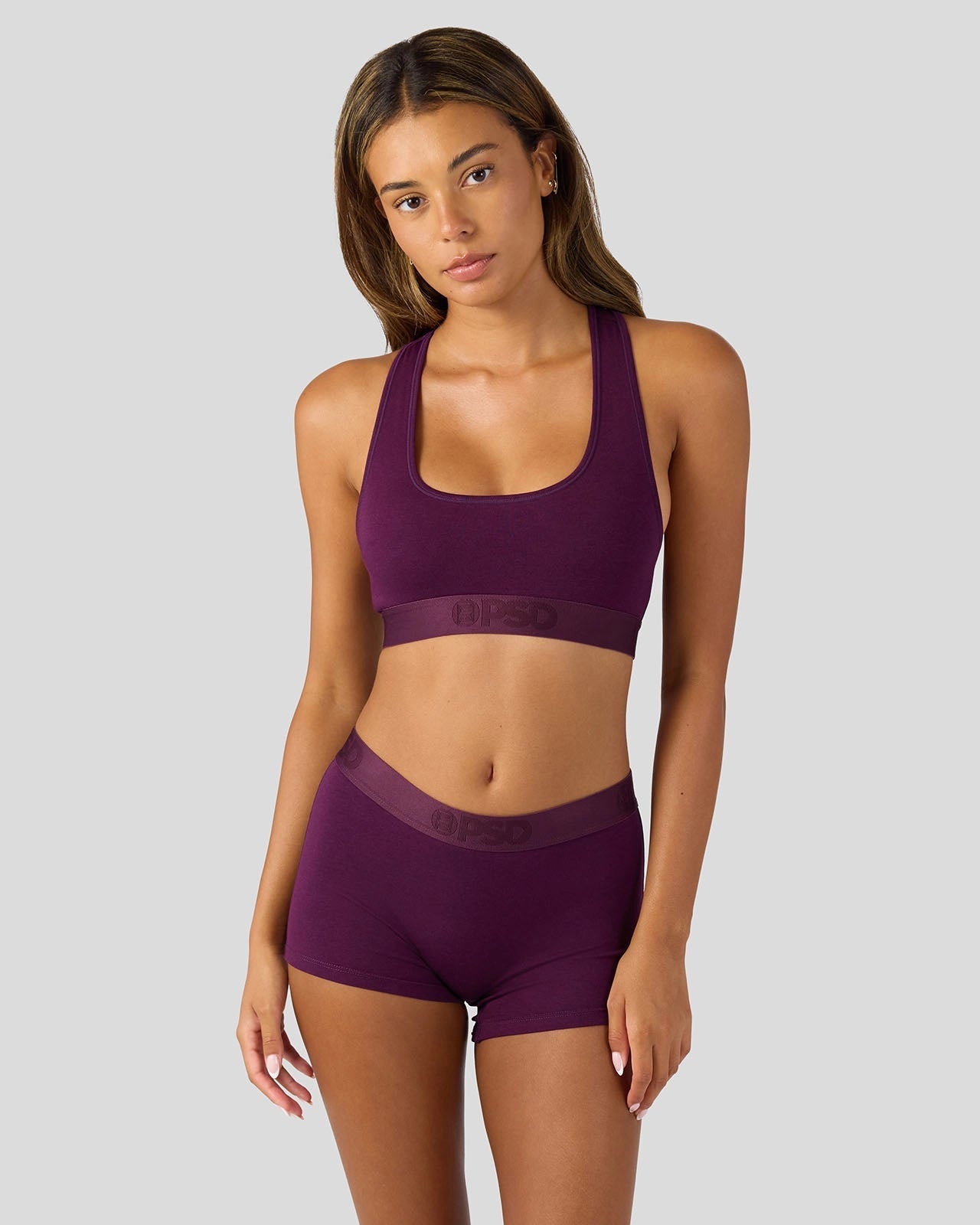 PSD Modal Solids - Plum - Sports Bra - Modal