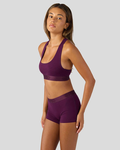 PSD Modal Solids - Plum - Sports Bra - Modal