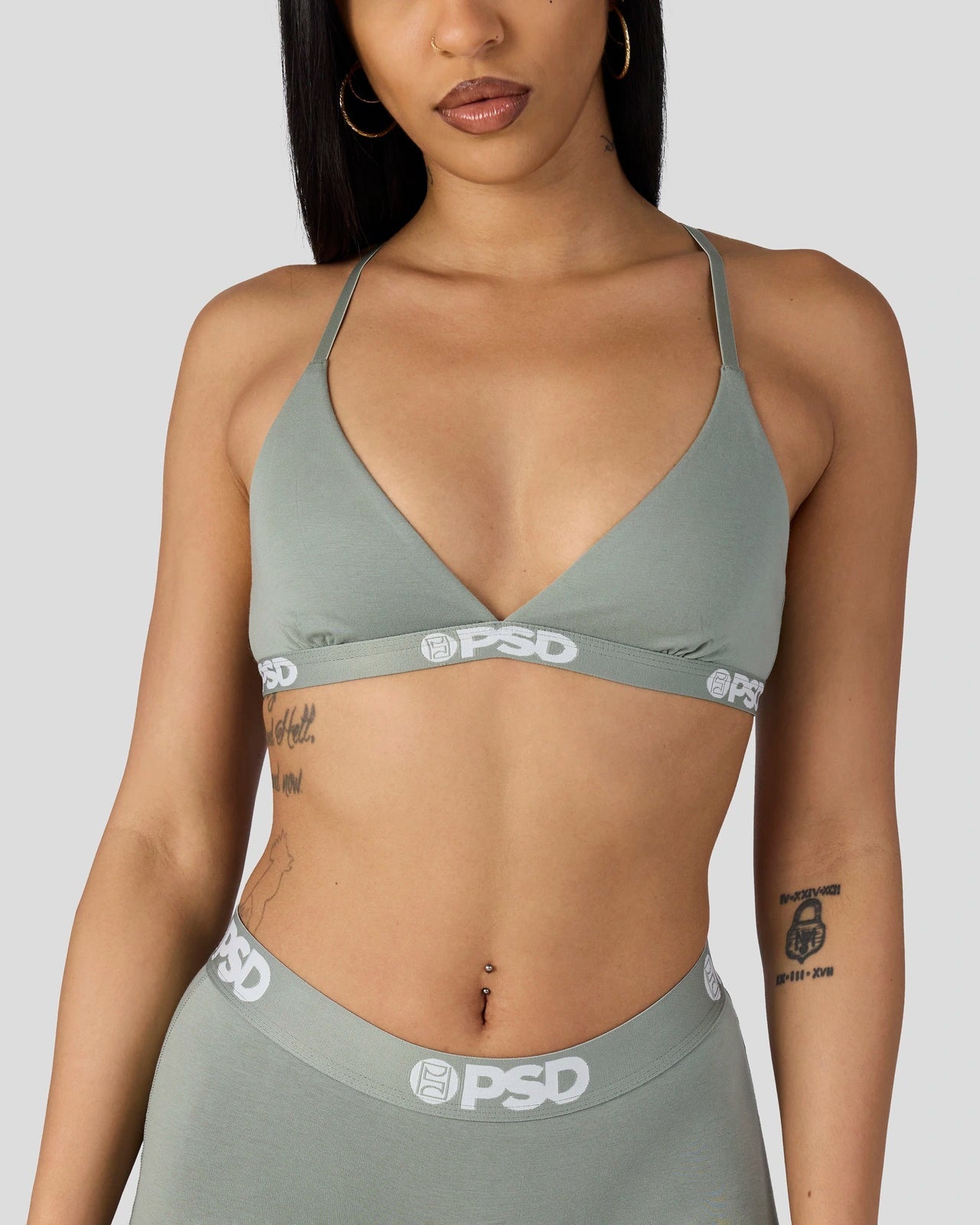 PSD Modal Solids - Sage - Triangle Bralette - Modal