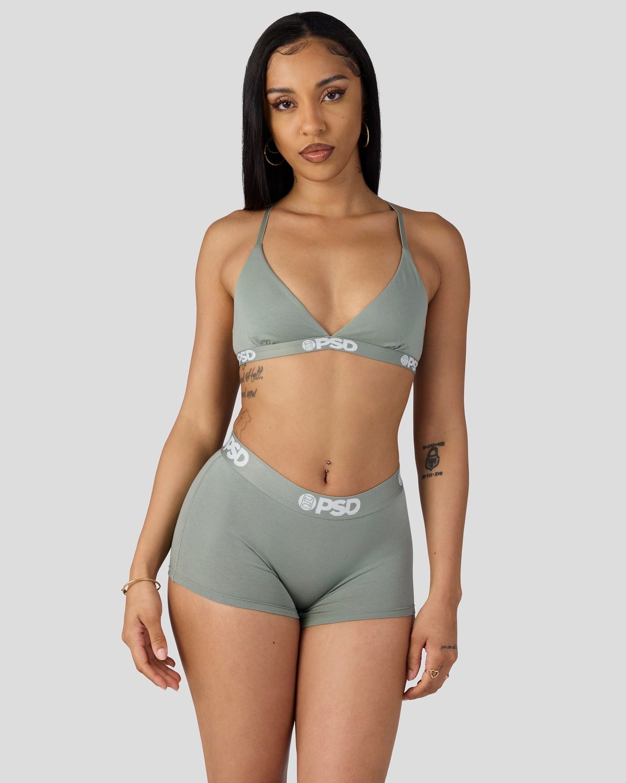 PSD Modal Solids - Sage - Triangle Bralette - Modal