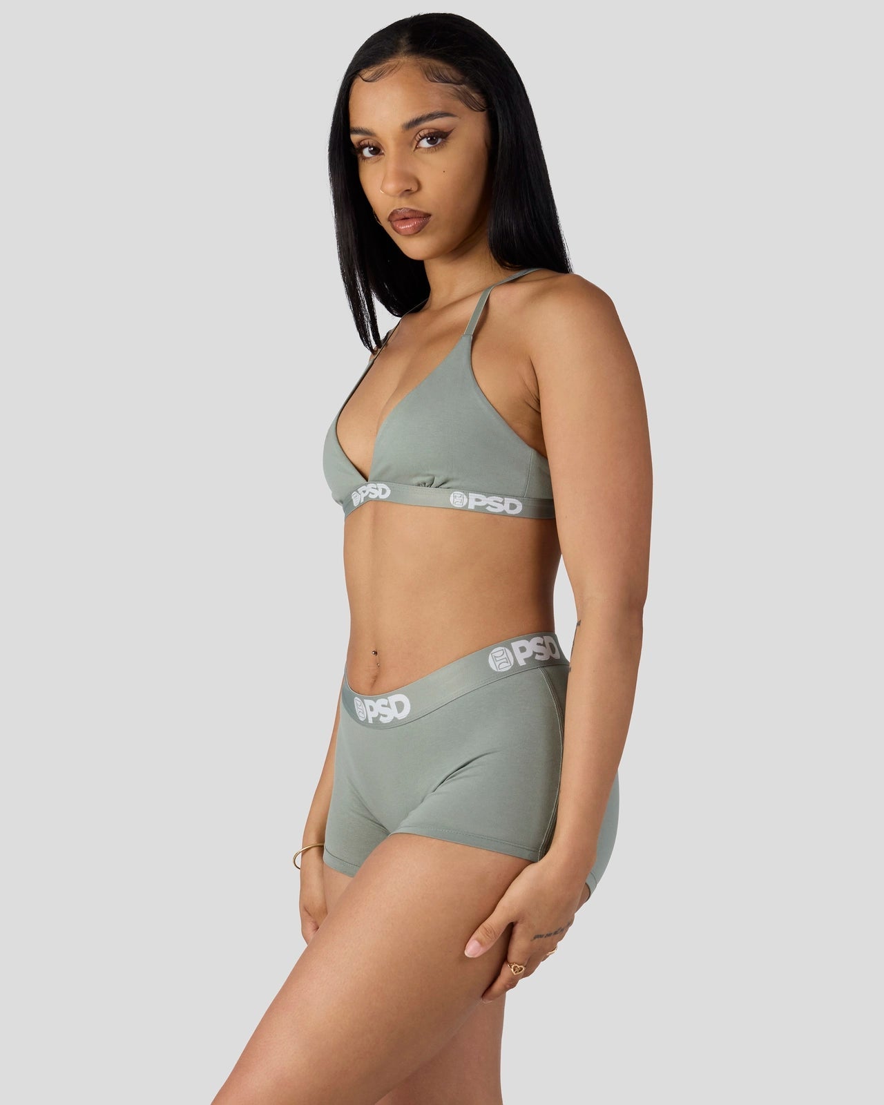 PSD Modal Solids - Sage - Triangle Bralette - Modal
