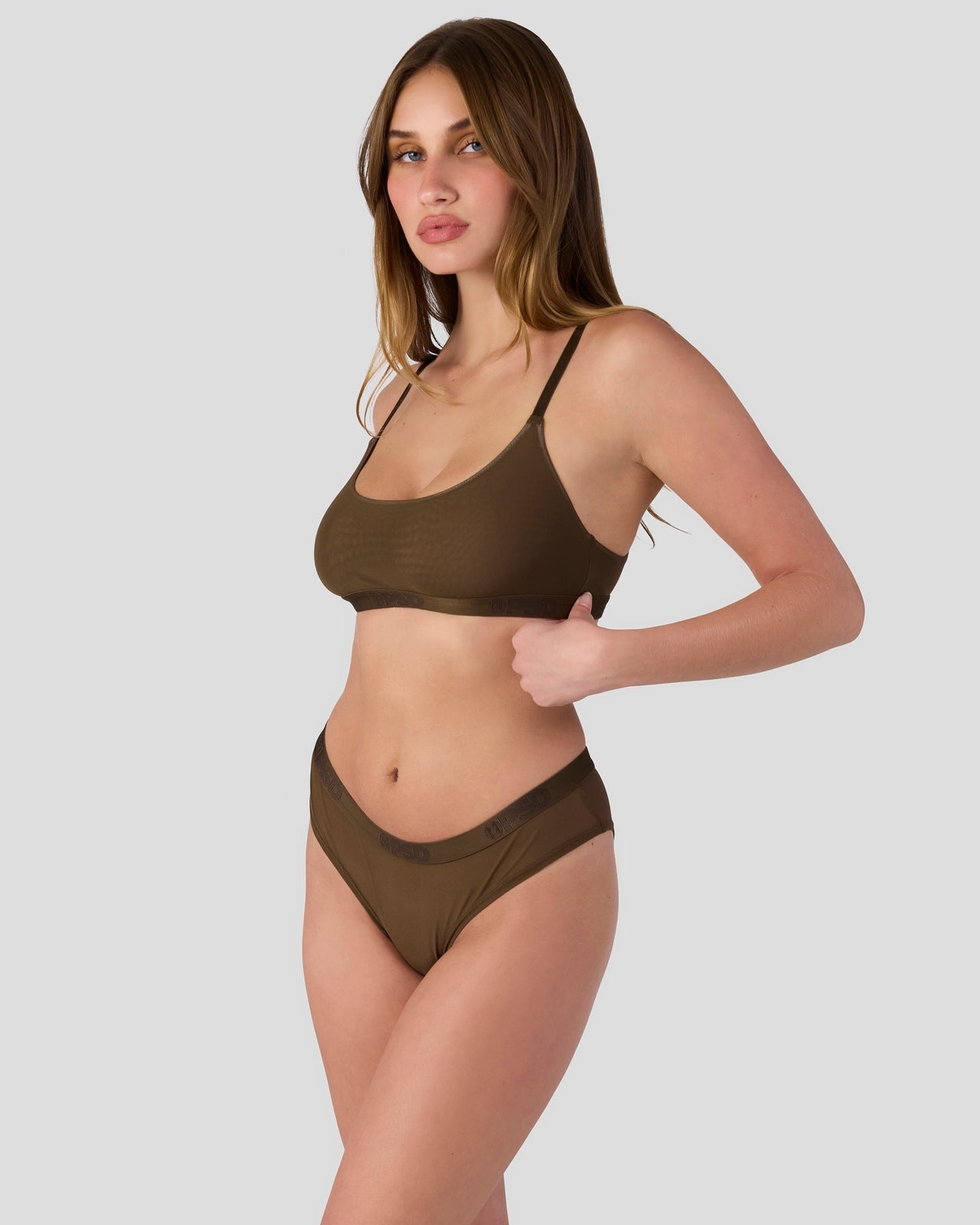 PSD Mesh - Solid Coco - Scoop Bralette - Mesh