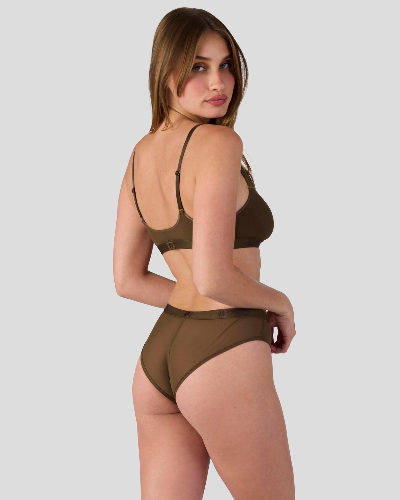 PSD Mesh - Solid Coco - Scoop Bralette - Mesh