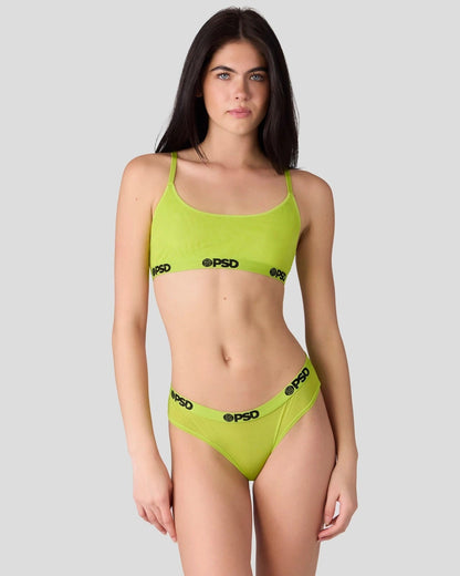 PSD Mesh - Solid Yello Pop - Scoop Bralette - Mesh