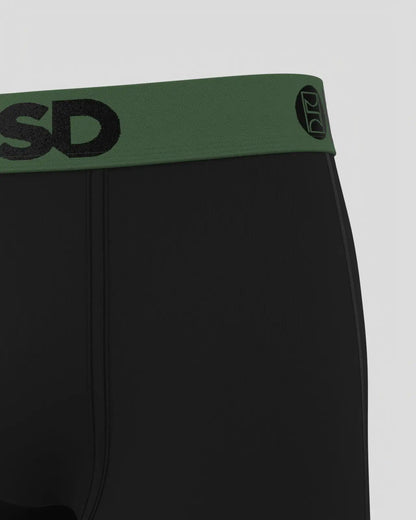 PSD Solids - Black Green - Mid Length - Cotton