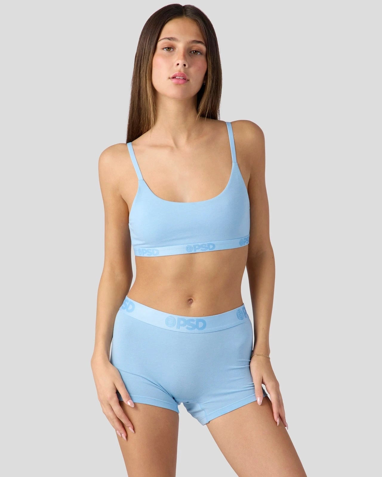 PSD Modal Solids - Baby Blue - Scoop Bralette - Modal