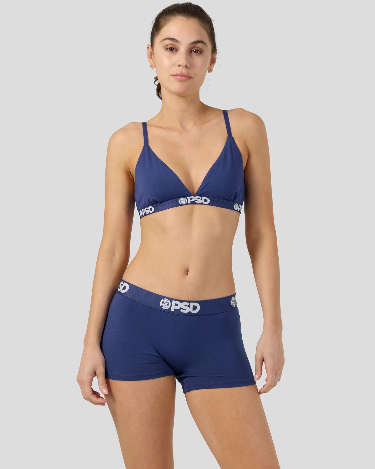 PSD Modal Solids - Navy - Triangle Bralette - Modal