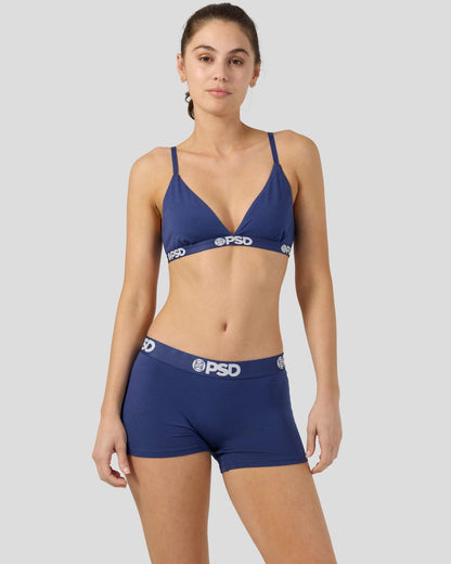 PSD Modal Solids - Navy - Triangle Bralette - Modal