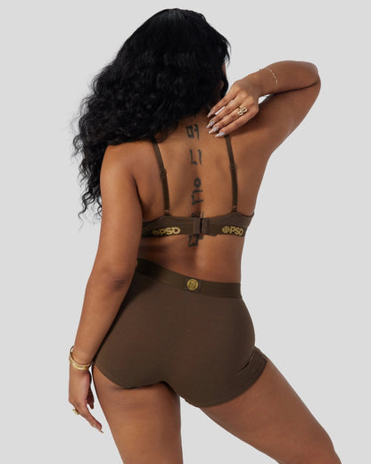 PSD Modal Solids - Cocoa - Triangle Bralette - Modal