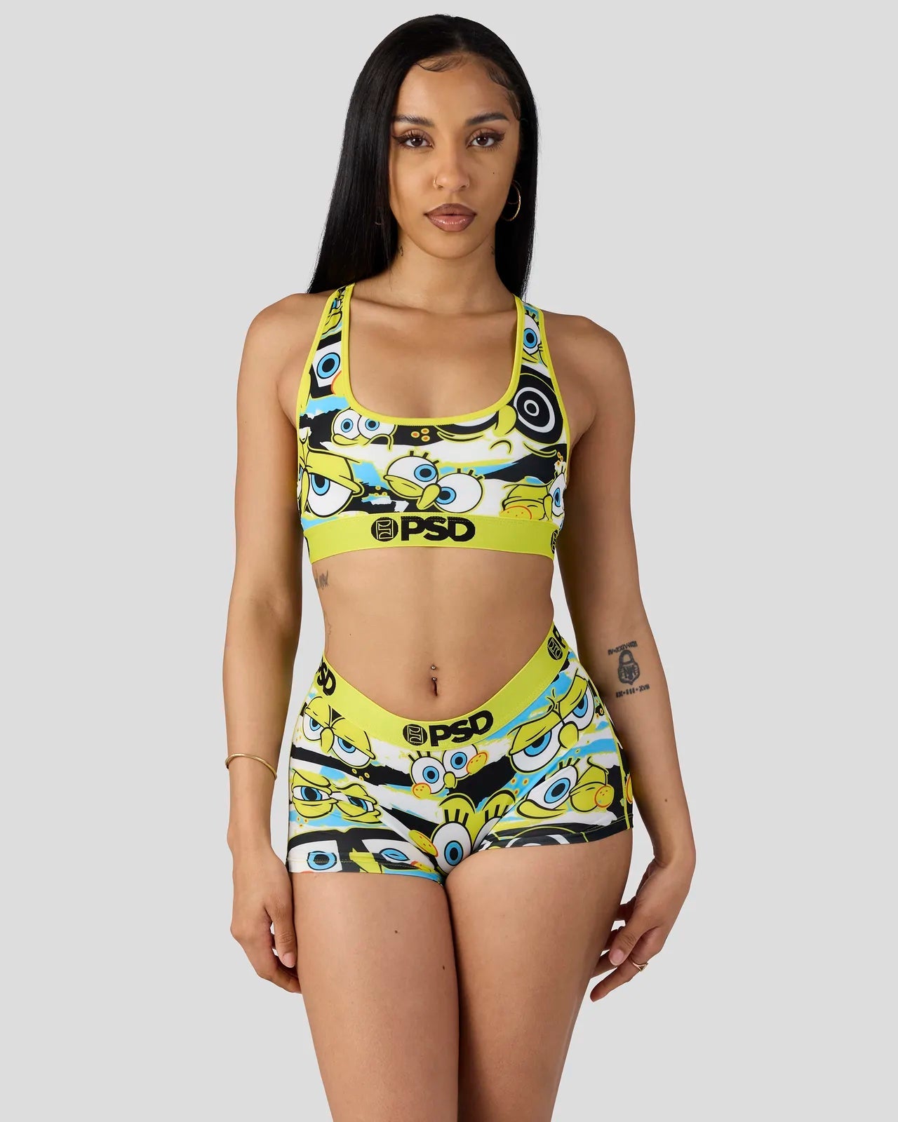 PSD SpongeBob Square Pants - Hidden Eyes - Sports Bra