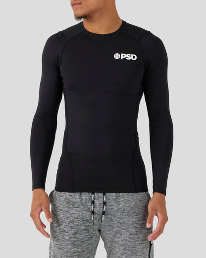 PSD Compression Tee Long Sleeve - Black - Compression Tee