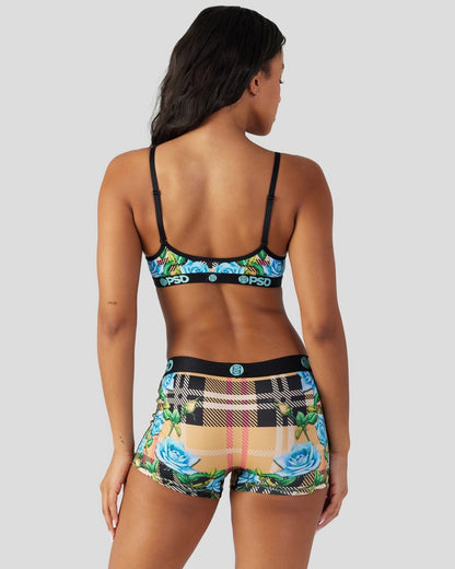 PSD Tartan Floral - V-Neck Bralette