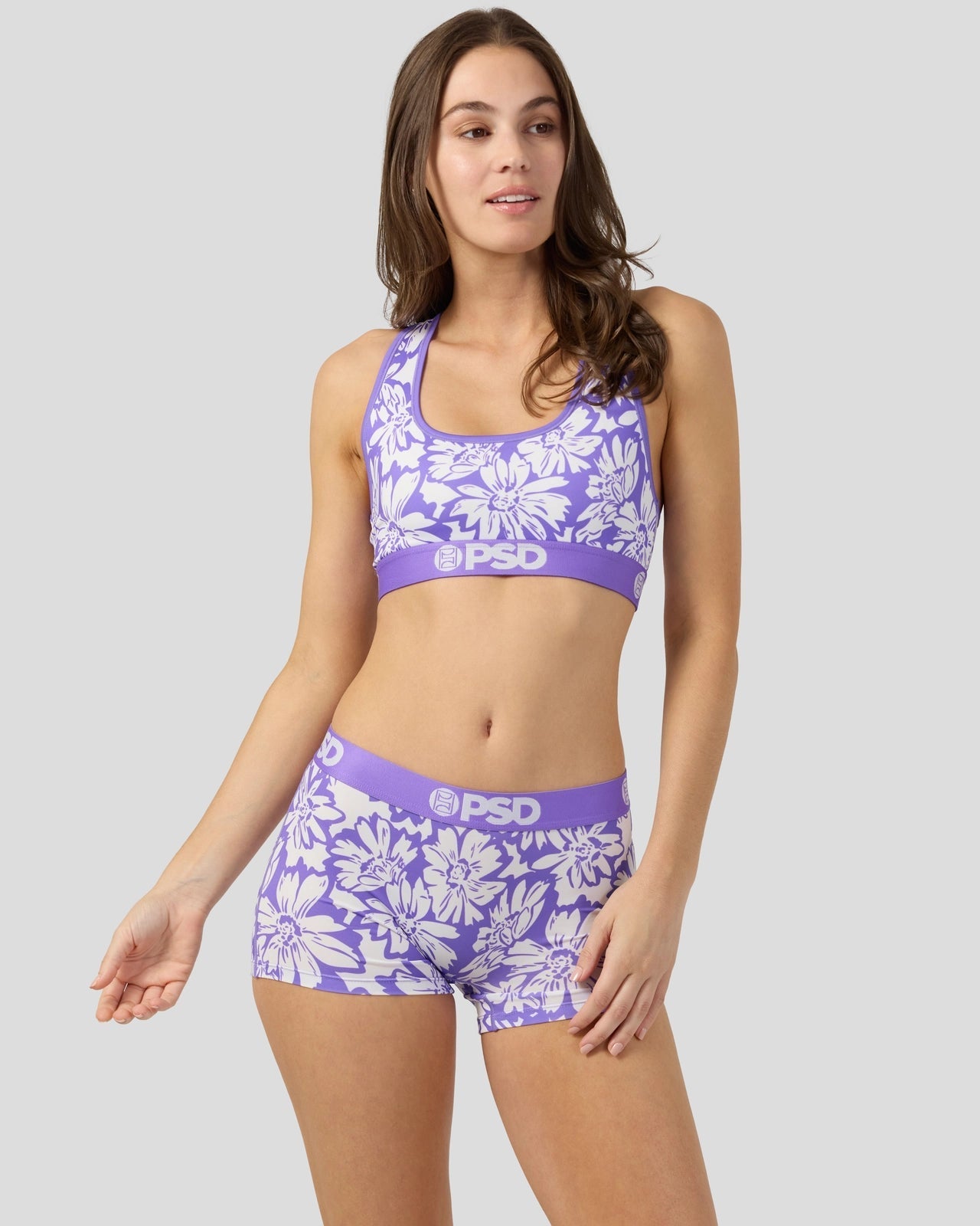 PSD Floral Purp - Sports Bra
