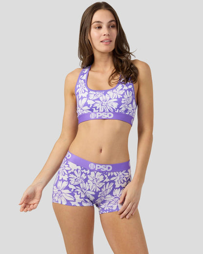PSD Floral Purp - Sports Bra