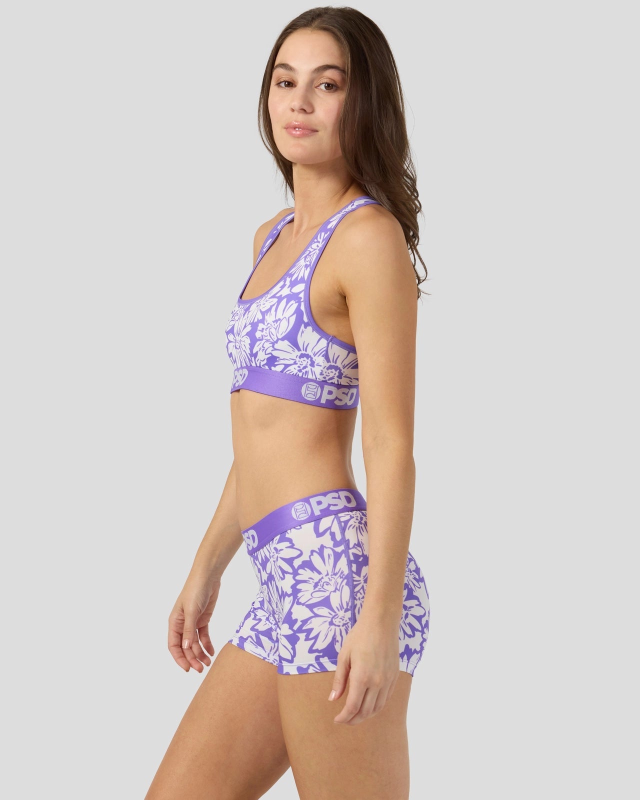 PSD Floral Purp - Sports Bra