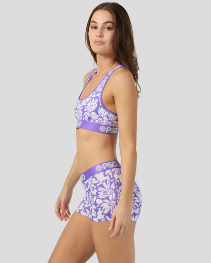 PSD Floral Purp - Sports Bra