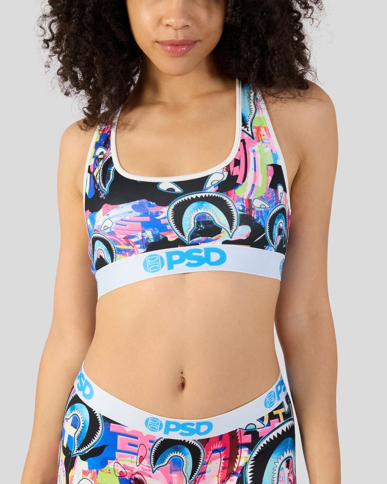PSD Warface Shark Glitch - Sports Bra
