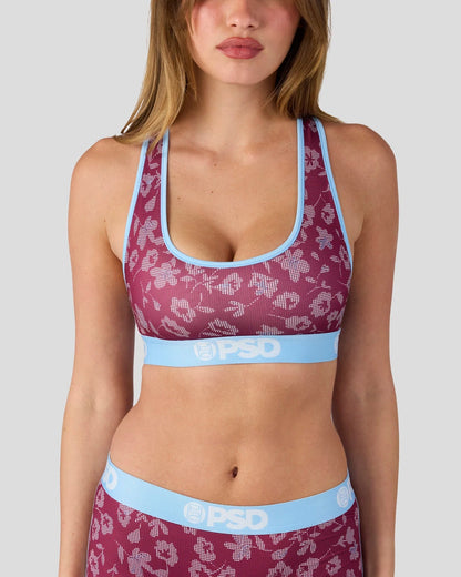 PSD Halftone Bloom - Sports Bra