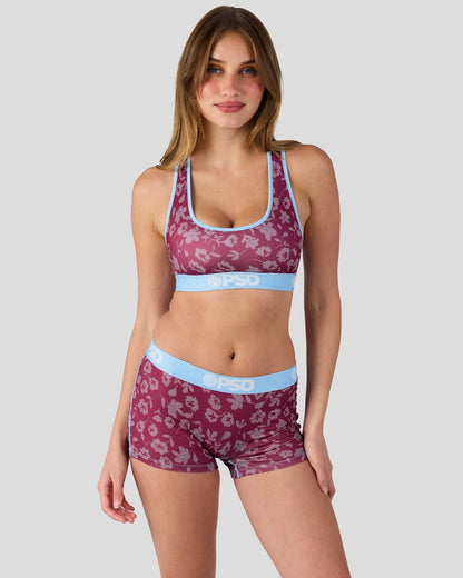 PSD Halftone Bloom - Sports Bra